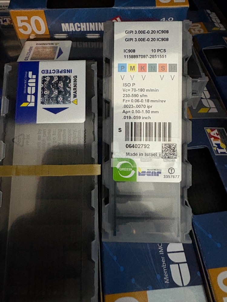 GIPI3.00E-0.20 IC908/ISCAR 10 PCS