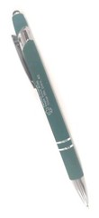 10ct Lot Misprint Metal Retractable Alpha Soft Touch Stylus Pens: FORREST GREEN