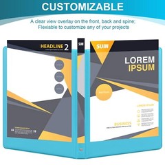 6 Pack 0.5-inch 3-Ring Binder with 2 Interior Pockets, 0.5” Basic Binders Holds