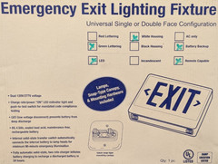 LED EMERGENCY EXIT LIGHT FIXTURE GREEN LETTER SINGLE / DOUBLE FACE EZXTEU2GWEMRC