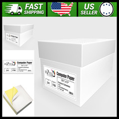 Continuous Carbonless Computer Paper 9.5 x 11 2-Part White/Canary 1700 Sheets