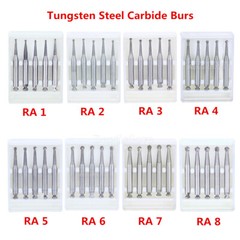 AZDENT Dental Round Tungsten Steel Carbide Burs RA for Slow Low Speed Handpiece