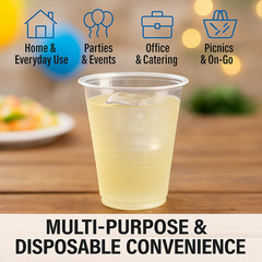 Metro Source 5 oz Clear Plastic Cups 2400 Ct | Disposable Drinkware for Parties