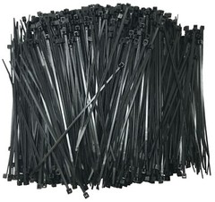 (100) Black 6″ Inch Nylon Cable Wire Wrap Zip Ties 18 LBS UV Resistant – USA