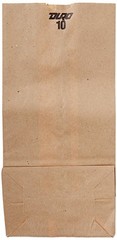 RJ Schinner Co Grocery Bag Duro Brown Kraft Recycled Paper #10 (500/CS)
