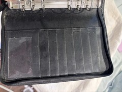 Genuine Leather Planner Wallet Mundex Black Organizer Zip Around 6 Ring Binder