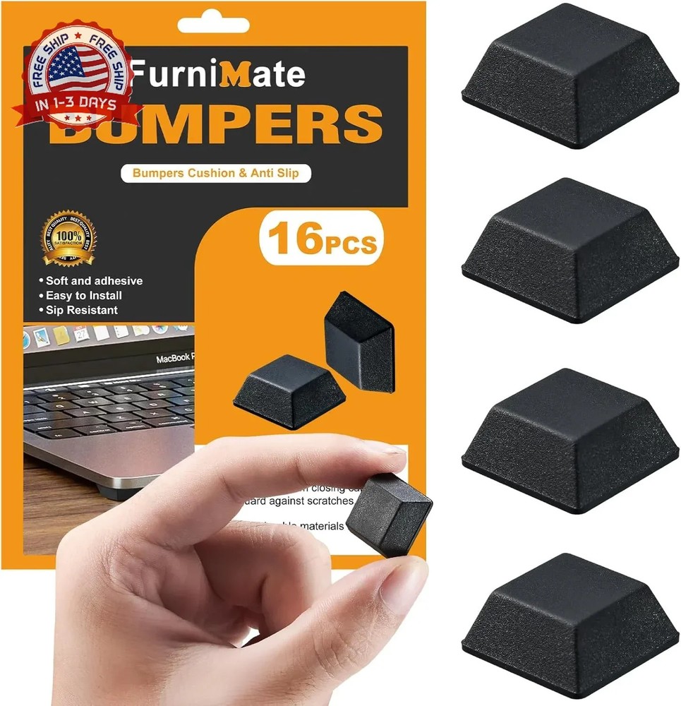 Rubber Feet for Electronics, Adhesive Rubber Feet 16PCS, Black Rubber Bumpers Se