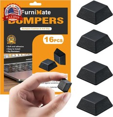 Rubber Feet for Electronics, Adhesive Rubber Feet 16PCS, Black Rubber Bumpers Se