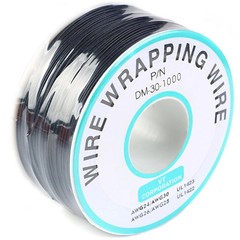 Black Electronic Wire DM-30-1000 – 30 AWG Single Core Tinned Copper Solid Cable,