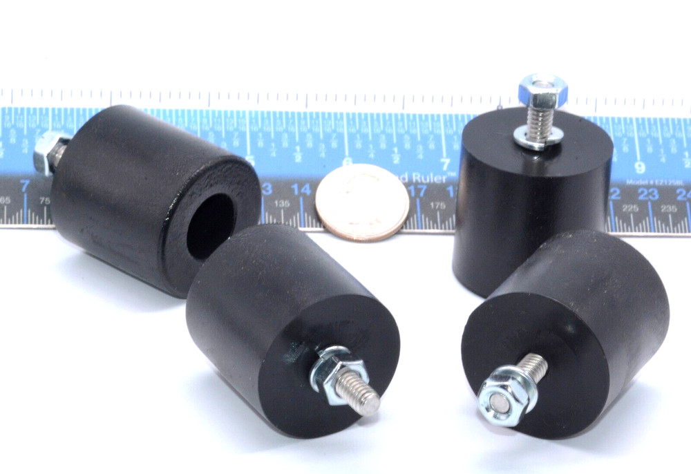 1 1/2″ x 1 1/2″ HD XL Rubber Feet Bumpers Includes 1/4″ Hardware 4 per Package