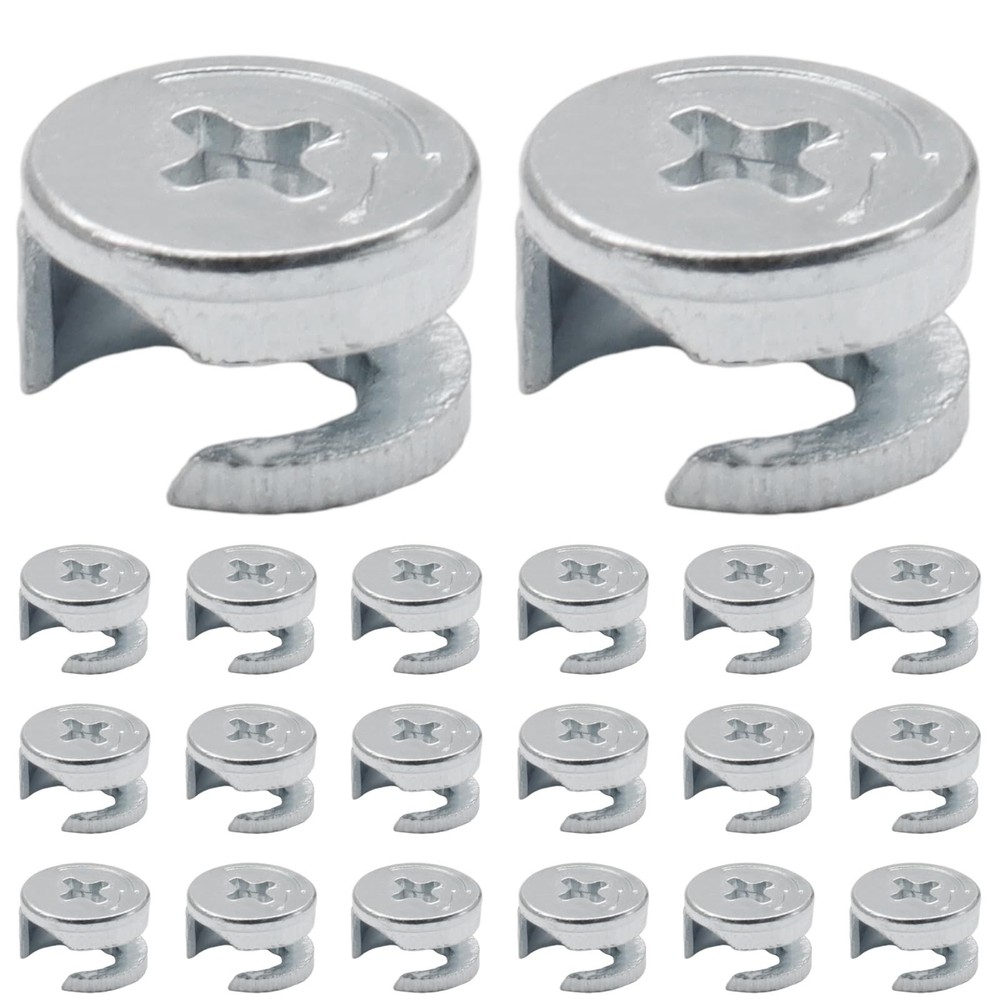 Litoexpe 15 x 9.5 mm Cam Lock Nut 10 Pcs, Joint Connector Locking Nuts Furnit…