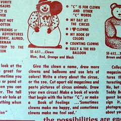 1987 Clown SHAPES ETC Creative Writing Book 10 Jumbo Sheets Art Paper NOS *