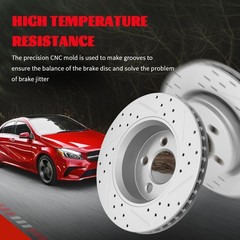 330mm Rear Brake Rotors Ceramic Pads Kit Fit Grand Cherokee Durango 2011-2023