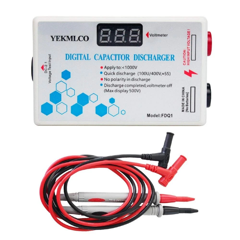 Digital Capacitor Discharger, Quick Discharge, Voltage Tester, Electrician Tool