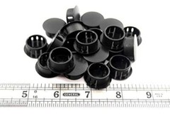 3/4″ Hole Nylon Locking Panel Plugs Black/White Dome Cover 15/16″ Top Width
