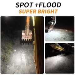 6″ LED Work Light Spot Flood Combo Fog Beam For John Deere Kubota Kubota Tractor