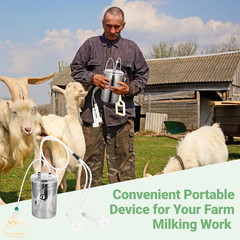 Manual Milking Machine, 2L Effort-Saving Goat Milking Device, Sheep Cow Hand Vac