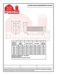 #6-32 Combo Round Head Machine Screws Bolts Zinc Coarse (Pick Length & Qty)