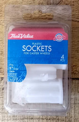 True Value 4 Pack Plastic Sockets for Caster Wheels – Fits 1” Hole
