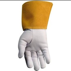 Caiman 1600-3 1600 Welding Gloves, Gauntlet Cuff, Straight Thumb, Size Large