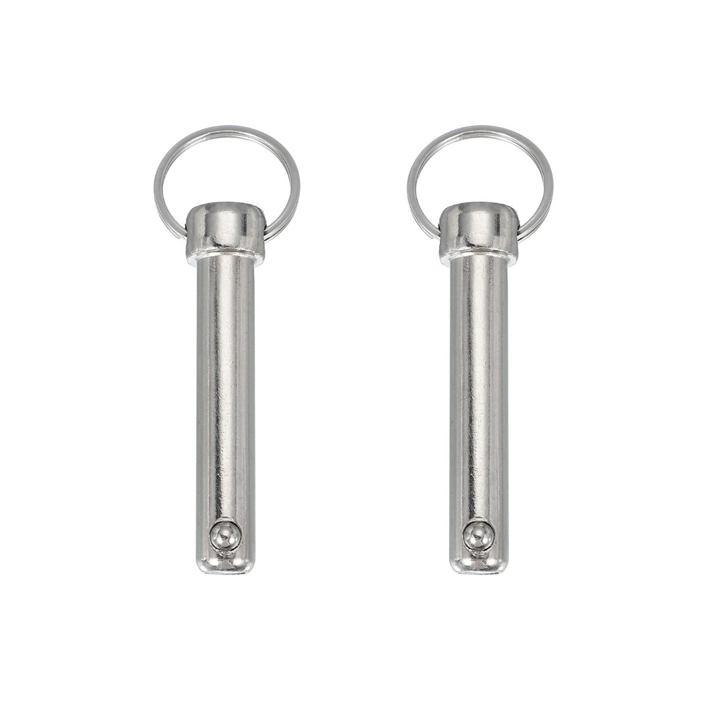 1/2″x2.05″ Quick Release Pin Carbon Steel Silver Pack of 2