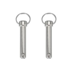 1/2″x2.05″ Quick Release Pin Carbon Steel Silver Pack of 2