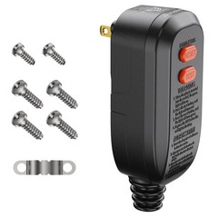 GFCI Replacement Plug Assembly Auto Reset 15 Amp 2 Prongs, 5 Years Warranty, Gro