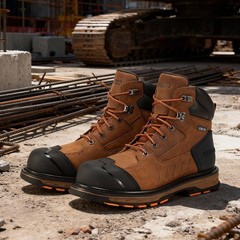 NINGO Men’s Steel Toe Work Boots Puncture Proof Construction Boots EH Protection