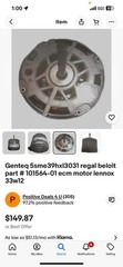Genteq 5SME39JGS567AS Furnace Blower Motor 1/2HP 120-240V 1050RPM MOTOR ONLY