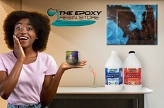Clear epoxy resin, two part kit, easy mixing, crafts, tabletop epoxy- 1 Gal Kit