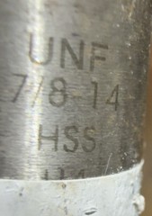 Lot Of 7 Irwin Hanson HSS Hand Taps 7/8-14 UNF NOS