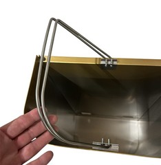 Bradley A05-027-BR 12 Gallon Brushed Brass Recessed Waste Receptacle