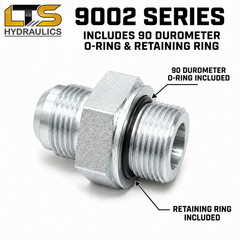 Male JIC x Male British Parallel Pipe BSPP Hydraulic Adapter Multiple Variations