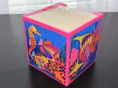 1990s Lisa Frank Underwater Fish Theme Sticky Note Cube Desktop Note Paper Stack