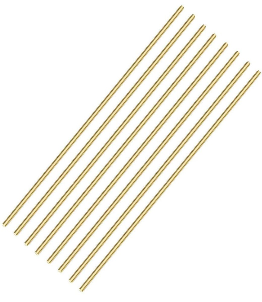 1/8 Inch Brass Round Rod 8Pcs Solid Round Brass Rod Lathe Bar Stock 11.8 inch…