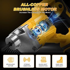 Cordless Concrete Vibrating Tool for De walt 20V Battery, 600W Brushless Concret