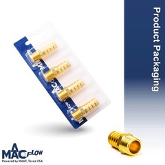 Brass 1/4″ Male NPT to 1/2″ Hose Barb Barb Fitting Adaptor Connector Pack of 4