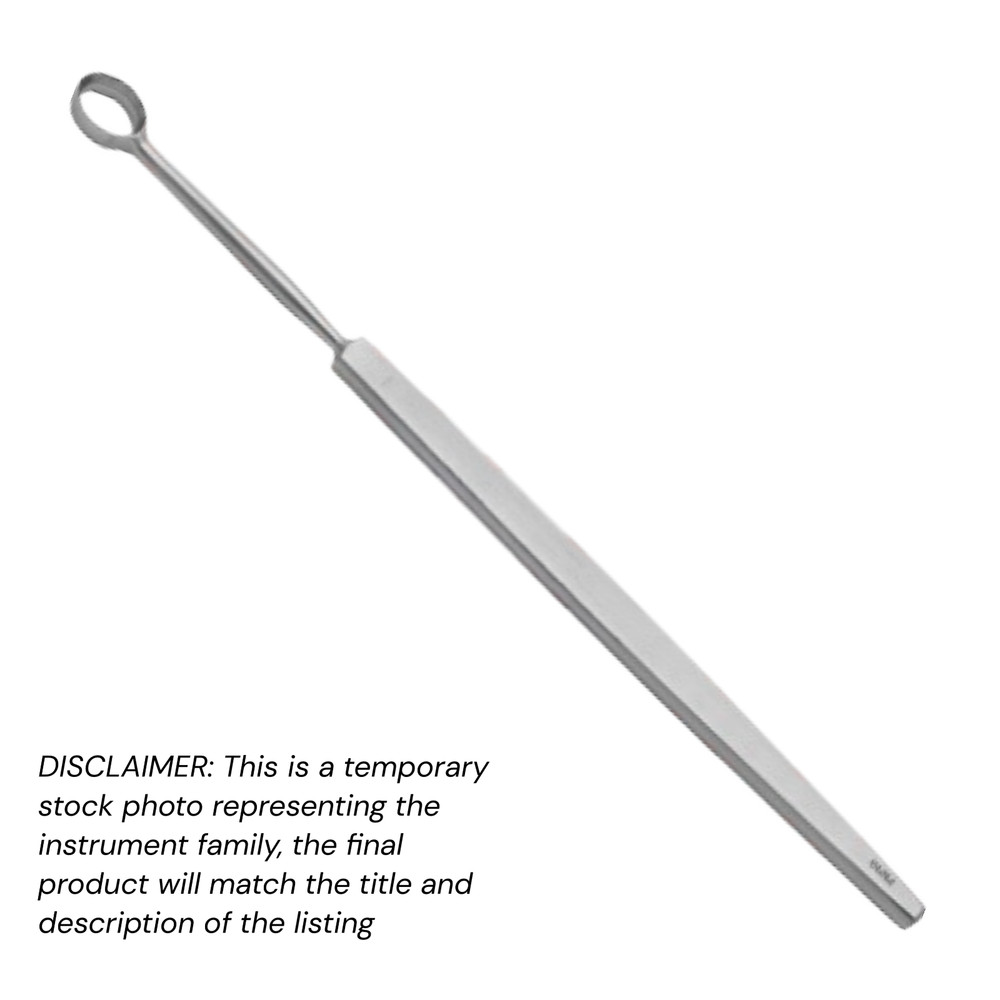 5x Piffard Dermal Curettes, Oval Tip, 5.5″, Narrow Handle, Sz: 1 (3×5 mm Diam)