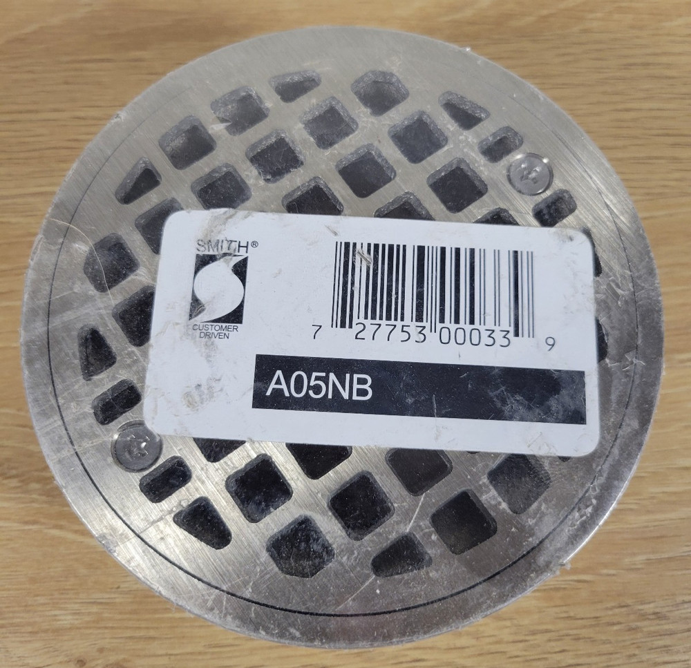 Jay R. Smith Top Round Drain 5″ A05NB Nickel Bronze 04333 JR837 Industrial Drain