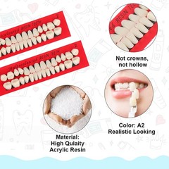 224 PCS Acrylic Resin Fake Teeth Complete Acrylic Resin Denture Dental Teeth …