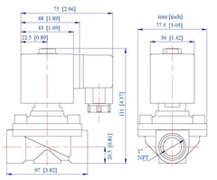 1 inch 220V-240V AC Normally Closed Brass Electric Solenoid Valve NPT