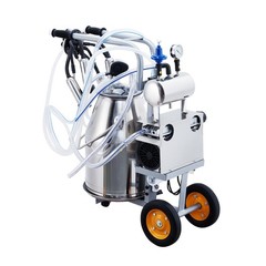 Portable Electric Machine, 6.6 Gallon/25L Stainless Steel Milk Bucket Milking