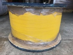 YELLOW Vinyl Coated Cable Wire Rope, 1/8″ – 3/16″, 7×7, 100 ft coil