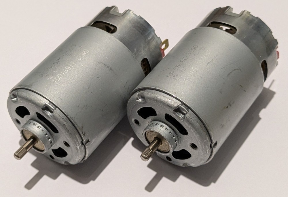 2X Mabuchi 12 VDC Low Speed / High Torque Appliance / Hobby Motor – 3.17mm Shaft