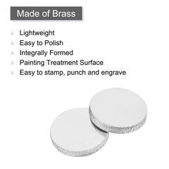 Stamping Blank Brass Round DIY Crafts Tags Silver, 9mm/0.4″, Pack of 24