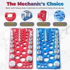 62Piece Nut Bolt Thread Checker 25 Inch 25 Metric 12 Drill Bit Sizer Red Blue