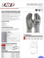 PIP 16-530 ▪︎ Cut Resistant Coated Gloves ▪︎ A3 Cut Level《NEW》Pack Of 12 Size XS