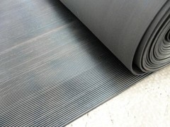 V-GROOVE PVC/RUBBER MATTING GREY 1/8″ THK X 36″ WIDE X 10 FT LONG