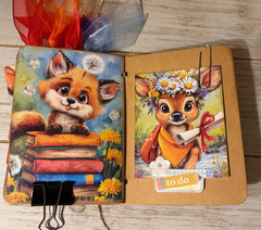 Junk Journal Handmade Booklet Book Vintage “School Days” Pockets, Ephemera