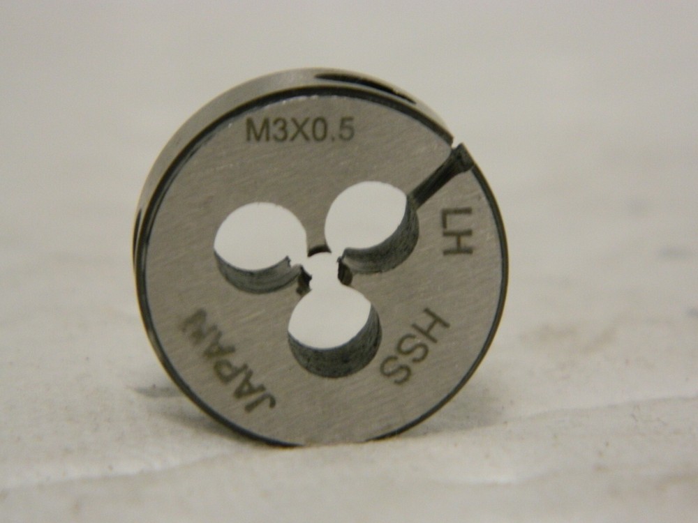 Interstate HSS Round Die M3x0.50 Metric Coarse Thread 1″ Outside Diam 82238035